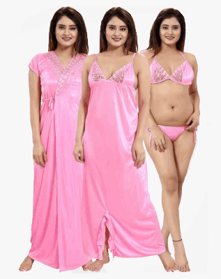 Picture of 4 part sexy nighty pink