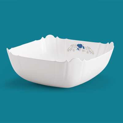 Picture of 9.5" Square Design Bowl-Gardenia 