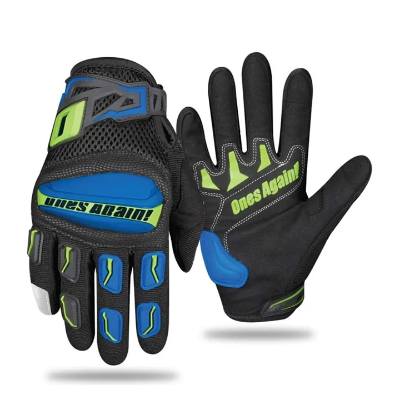Picture of Ones Again MG02 Gloves Black & Blue For Riding All season