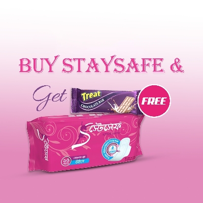 Picture of Staysafe Regular Flow Wings 15 Pads with Free Treat bar