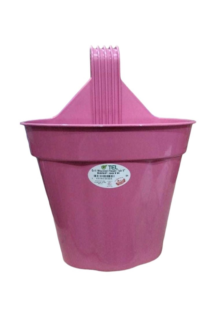 Picture of Grill Mounted Flower Tub 9"Pink-TEL