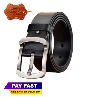 Picture of Genuine Leather Belt Black Color With Round Style