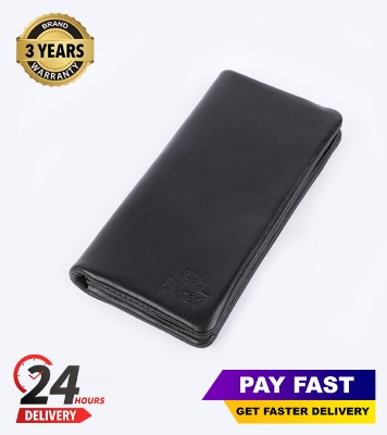 Picture of Men's Executive 100% Genuine Leather Long Wallet - 1 Mobile Carrier, 11 Slot Card Holder, Zipper Pocket and regular 3 Years of Use