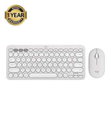 Picture of Logitech Pebble 2 Bluetooth Keyboard & Mouse Combo Tonal White