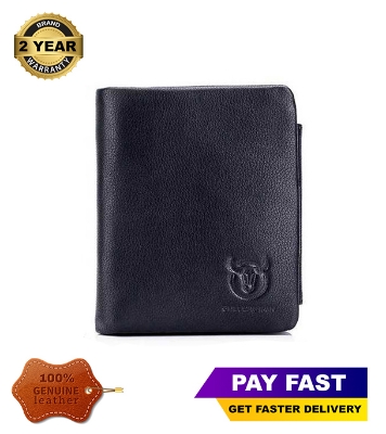 Picture of Men's 100% Genuine Leather Wallet with Inner Zipper Pocket, Coin Pocket and Card Holder Available