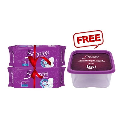 Picture of Staysafe Heavy Flow Wings 16 Pads Combo