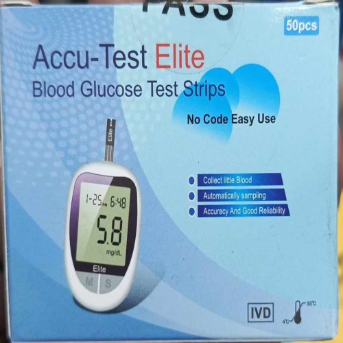 Picture of Accu Test Elite Blood Glucose Test Strip 50 Pcs