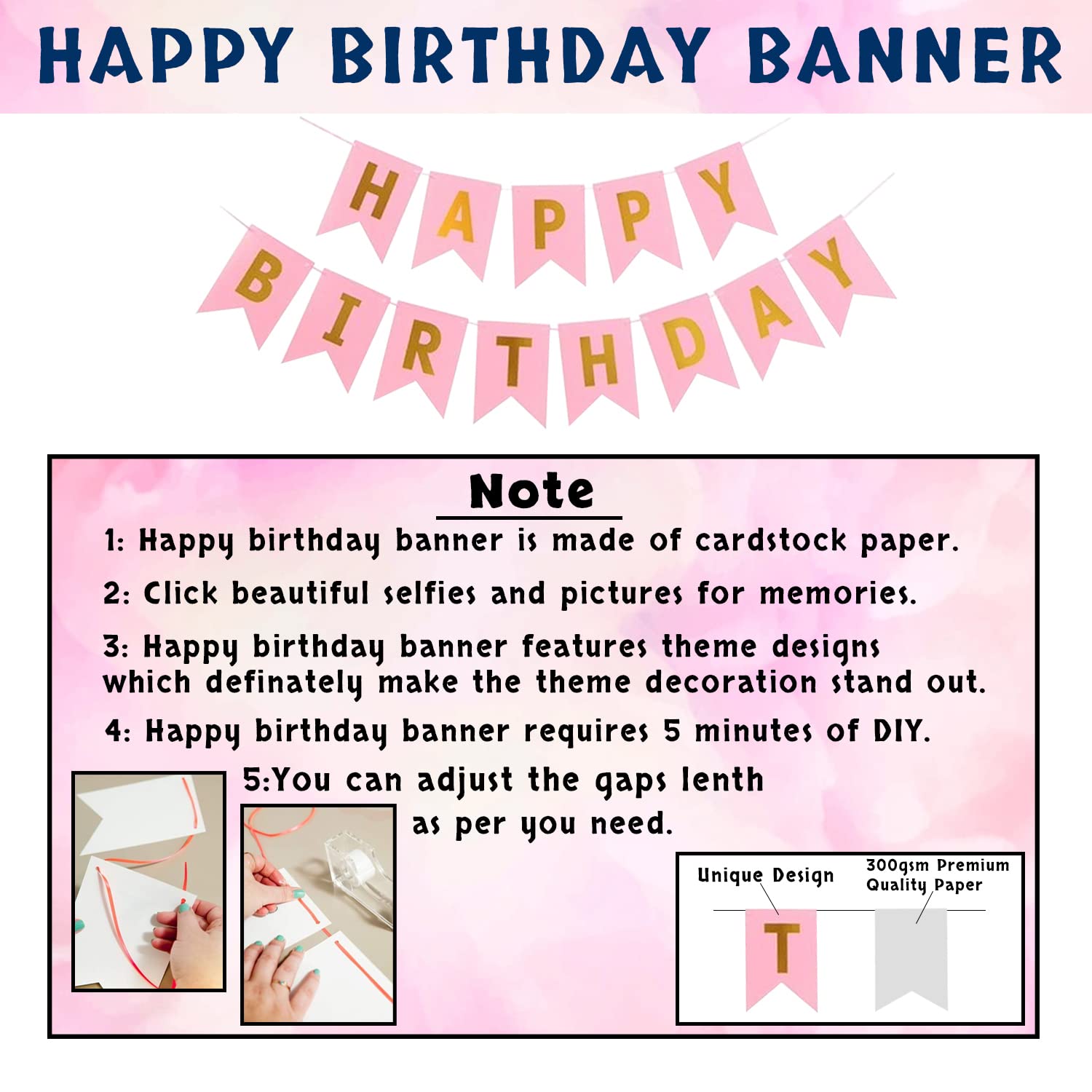 Pink Birthday Decor Combo Pack for Girls & Women - Card Banner, Backdrop Curtains, Metallic Balloons, Balloons Pumper, and More (63 Pcs)
