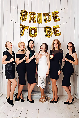 Bride To Be Essential: Golden Foil Banner Balloon for Party Decoration- (Pack of 1 Pcs)