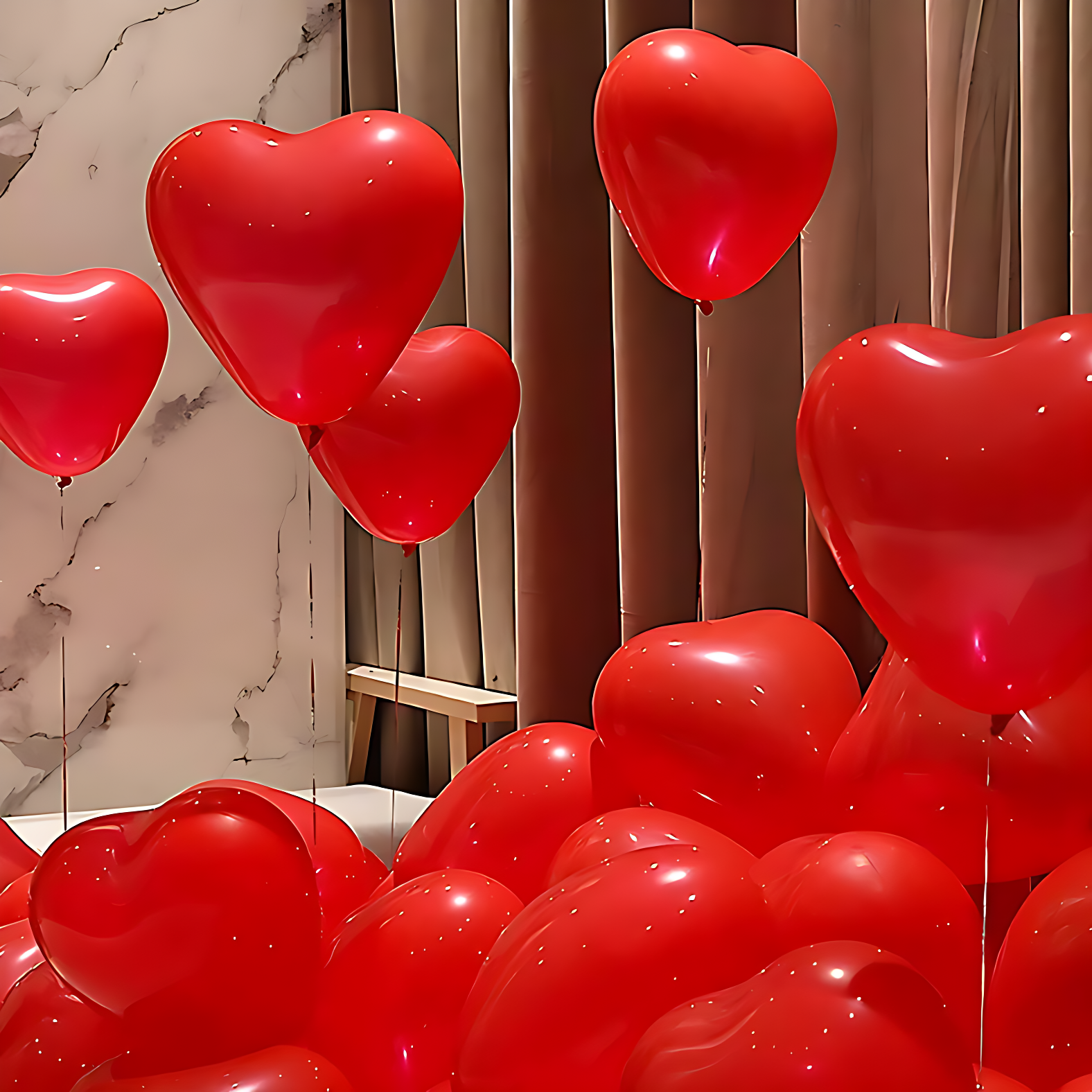 Heart Shape Love Balloons: For Birthday, Anniversary, Valentine’s Day, and Event Decorations - (Pack of 30 Pcs)