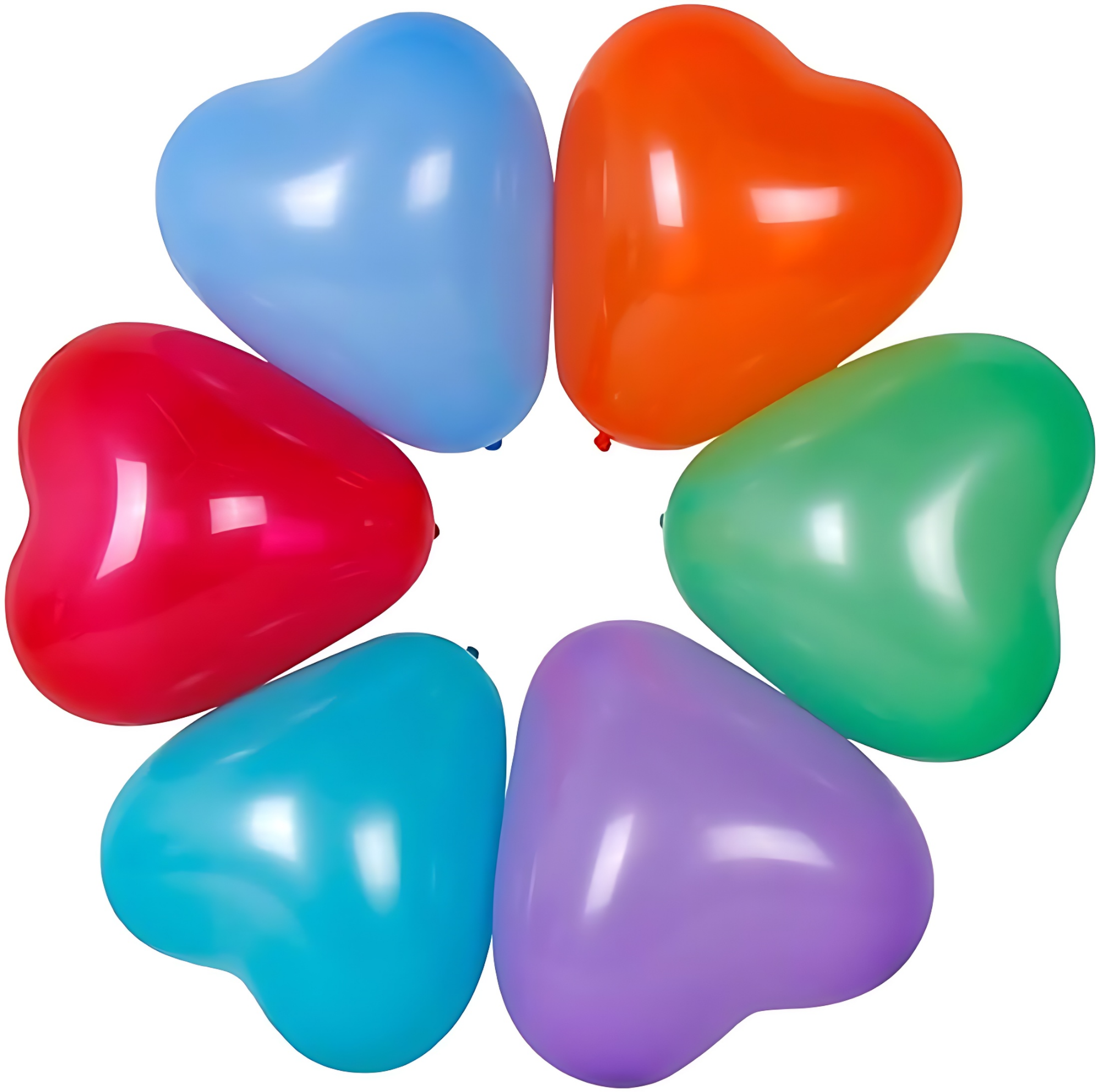 Picture of Celebrate with Love: Multicolor Heart Balloons for Birthdays, Anniversaries, Valentine’s Day - Spread Joy and Romance! - (Pack of 30 Pcs)