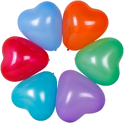Picture of Celebrate with Love: Multicolor Heart Balloons for Birthdays, Anniversaries, Valentine’s Day - Spread Joy and Romance! - (Pack of 30 Pcs)