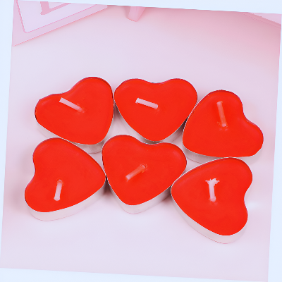 Heart Shaped Love Candles, Ideal for Wedding, Birthday, Party, and Festival Decoration- (Pack of 05 Pcs)