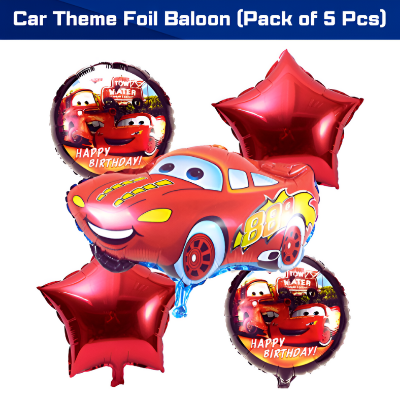 Themed Foil Balloons for Kids' Parties – Includes Hello Kitty, Cocomelon, Boss Baby, Unicorn, Frozen, Jungle, Car & Spider-Man, Baby Boy & Girl Designs – (Pack of 05 Pcs)