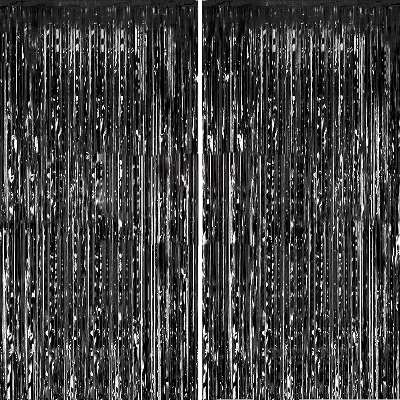 Foil Curtain Backdrop Golden, Silver, Blue, Red, Black & Pink Foil Curtain Backdrop- (Pack of 1 Pcs)