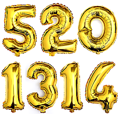 Celebratory Number Foil Balloon: Birthday, Anniversary, Events - Party Decor Essential -(Pack of 1 Pcs)