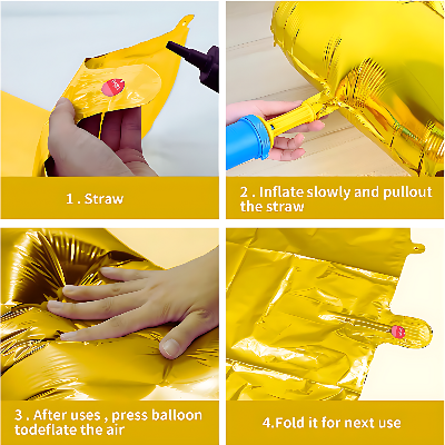 Celebratory Number Foil Balloon: Birthday, Anniversary, Events - Party Decor Essential -(Pack of 1 Pcs)