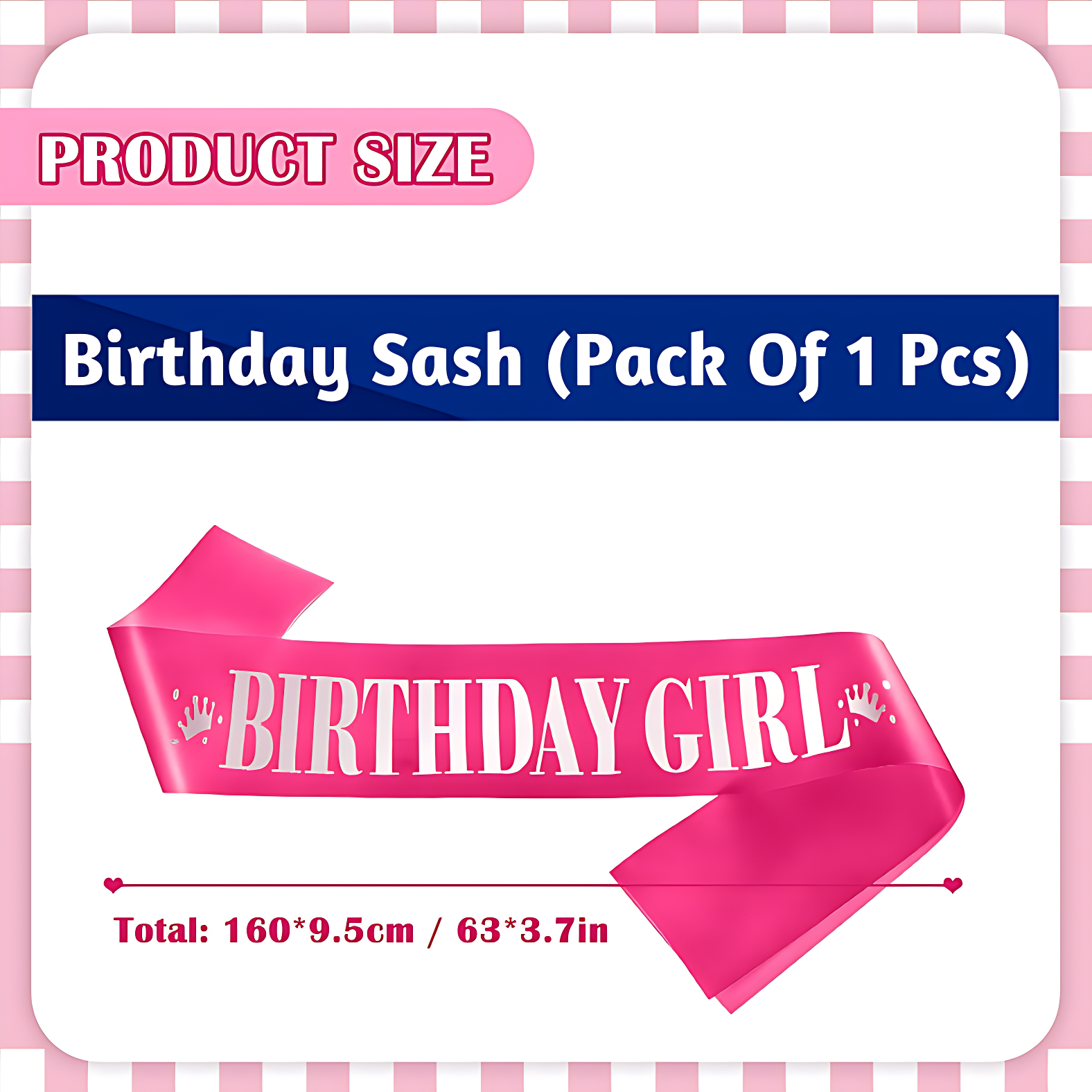 Charming Birthday Girl Sash for Women's Birthday Party- (Pack of 01 Pcs)