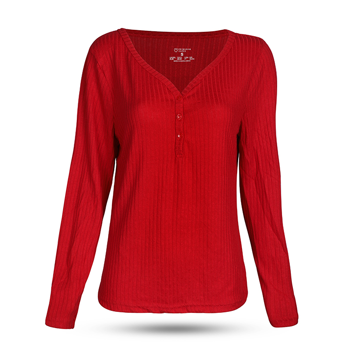 Picture of Winner Ladies Long Sleeve T-Shirt Red