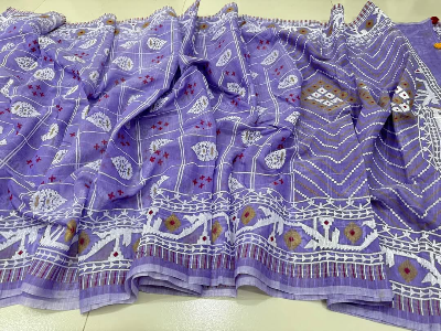 Picture of Lavender Afsan Print Saree - Elegant Traditional Design for All Occasions