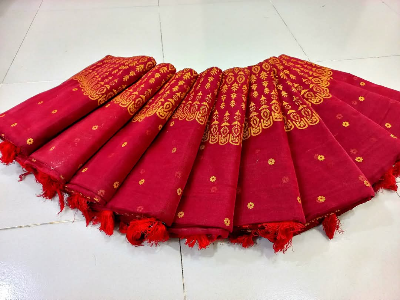 Picture of Maroon Afsan Print Saree - Elegant Traditional Design for All Occasions