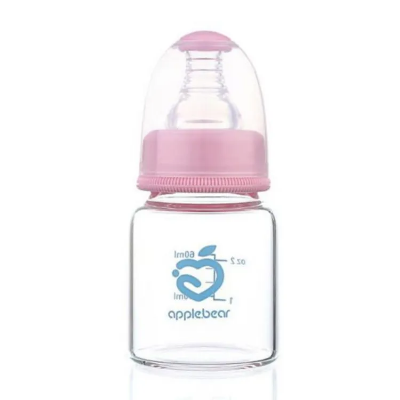 Buy 60mL Baby Standard Caliber Hygienic Glass Feeder Bottle /1Pcs - Pink/Blue at Best Price In Bangladesh
