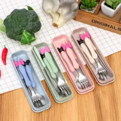 Buy Disney Character Spoon and Fork Cutlery Set for Unisex Kids 2pcs Plastic Flatware Set, BPA Free Easy Clean and Dishwasher Safe Best for Kids 3+ Years (Cupcakes Cutlery Set) at Best Price In Bangladesh