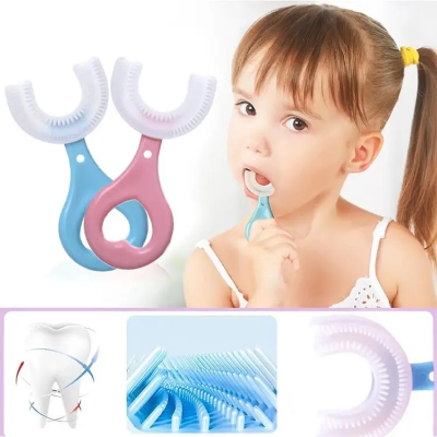 Buy Baby Toothbrush Children 360 Degree U-shaped Cleansing Childrens Toothbrush Infant Baby Soft Teeth Traning Cleaner Oral Care at Best Price In Bangladesh