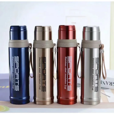 Buy Thermos Water Bottle Thermos With Heating Pot Sport Stainless Steel Double Bottom Drinkware Insulated Travel / 750ML at Best Price In Bangladesh