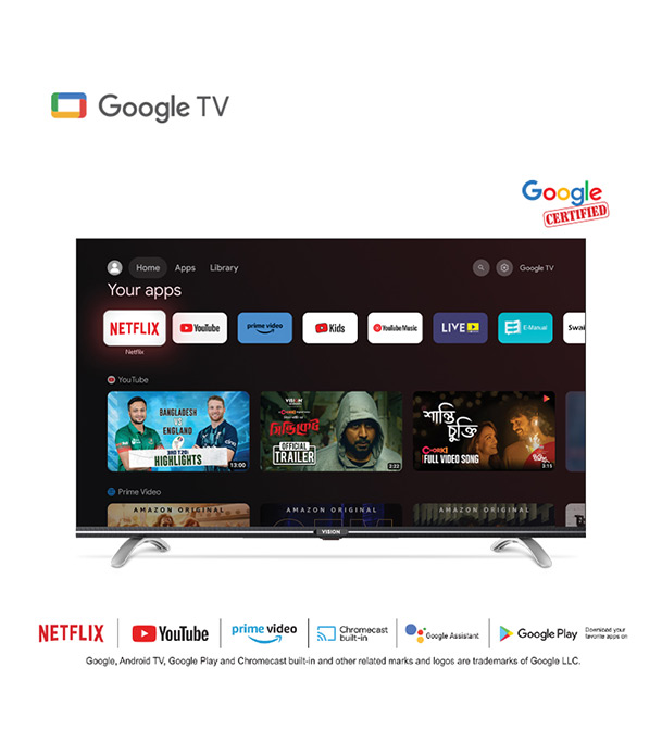 Buy VISION 43" LED TV E3GS FHD Google TV  at Best Price In Bangladesh