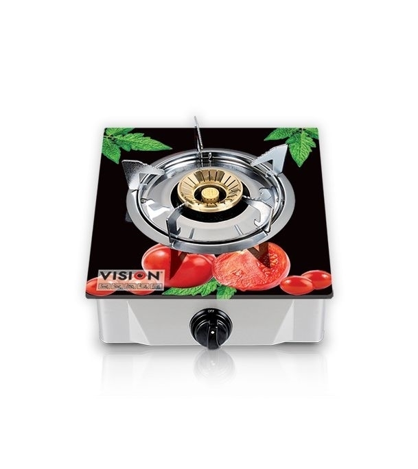 Buy VISION LPG Single Glass Gas Stove Tomatino 3D Online at Best Price