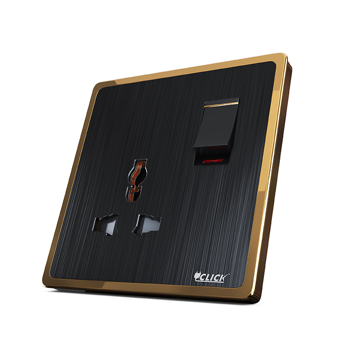 Buy CLICK HARMONY 3 PIN UNIVERSAL SOCKET WITH SWITCH, 13A Online at Best Price In Bangladesh