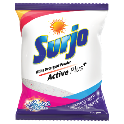 Buy Surjo White Detergent Powder 500gm Non-CP - Non-Chlorine Detergent Powder for Clean Laundry at Best Price In Bangladesh
