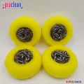Picture of 6 Pieces SS Ball with Sponge Scourer, Kitchen Cleaning Dish Sponge
 for Removing Hard Dirt, Oil, Non-Scratch Non-Stick Pan_BSS-9999
