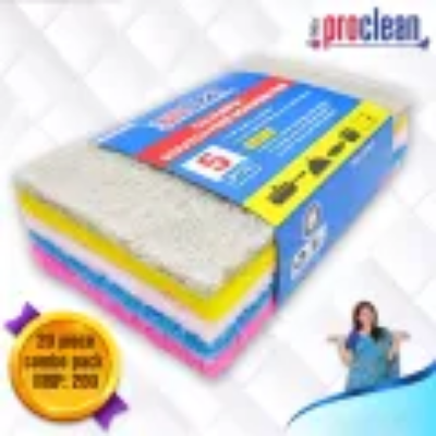 Picture of Proclean Scouring Pads Cleaning Scrub Sponge Non Scratch
 Scouring Pads Flexible Scouring Sponge Perfect For Kitchen Dishes Cleaning-Quick Dry Souring Pads 20 Pcs Pack_CS-0513