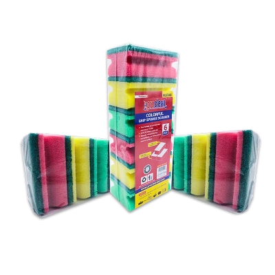 Picture of Proclean Colored Grip Sponge Scrubber - 6 Piece Pack