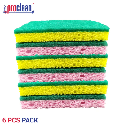 Picture of 12 Pcs Pack Cleaning Heavy Duty Scrub Cellulose Sponge by
 Scrub-it - Non-Scratch - Scrubbing Sponges Use for Kitchen, 
Bathroom & More_CS-0230-12