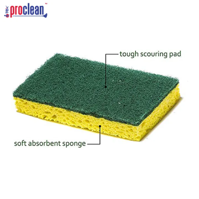 Picture of 12 Pcs Pack Cleaning Heavy Duty Scrub Cellulose Sponge by
 Scrub-it - Non-Scratch - Scrubbing Sponges Use for Kitchen, 
Bathroom & More_CS-0230-12