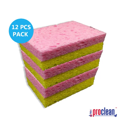 Picture of 12 Pieces Thick Cleaning Scrubbing Sponge, Kitchen Cellulose
 Dish Sponge for Removing Hard Dirt, Oil, Non-Scratch on
 Windows Non-Stick Pan_CS-0247-12
