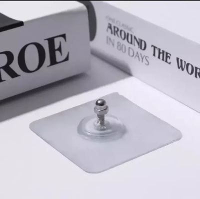 Picture of 4 Piece of Transparent Self-adhesive Wall Hanging Hook Suction Shelf
 Suitable for Home for Kitchen and Bathroom Wall Coat Rack