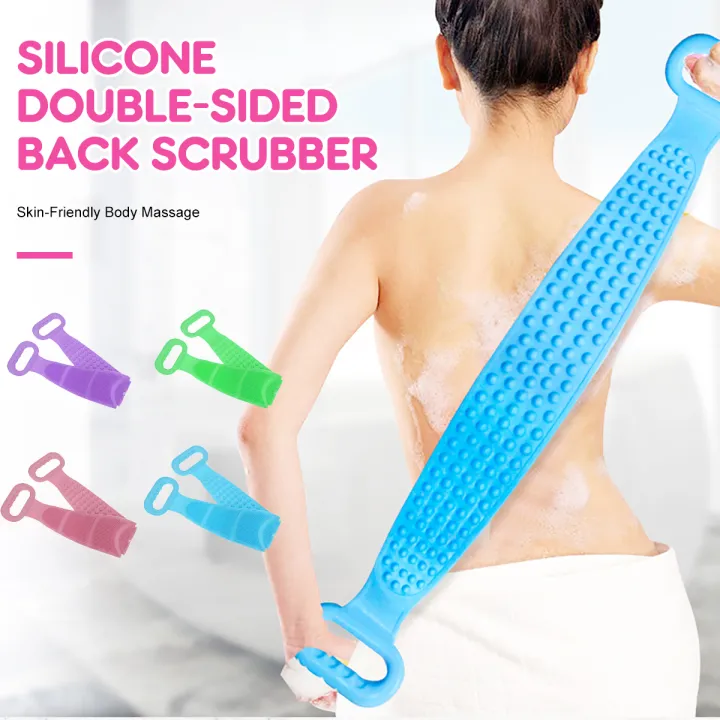 Picture of Silicone Bath Body Brush, Shower Massager/Exfoliating Back
 Scrubber for Shower/Back Scratchier/Body Skin Scrubber Deep Clean