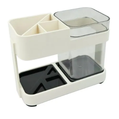 Picture of Toothbrush Box Holder Cup Bathroom Storage Toilet Two Removable Toothbrush Box Seat 2 chamber