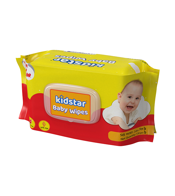 Buy Kidstar Baby Wipes (Pouch) 120 Pcs  at best price In Bangladesh