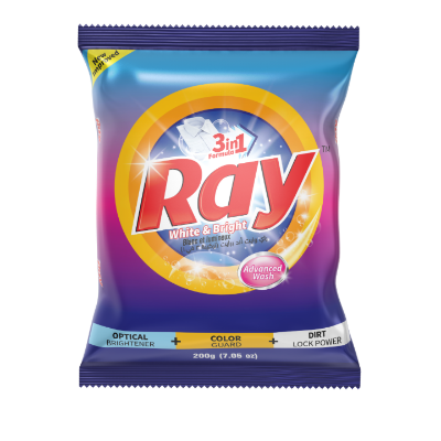 Buy Ray Washing Powder 200gm - Detergent Powder for Clothes with Stain Removal Power at Best Price In Bangladesh