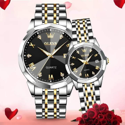 Buy Olevs Stainless Steel Fashionable Couple Watches at Best Price In Bangladesh