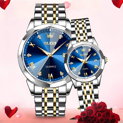Buy Olevs Stainless Steel Fashionable Couple Watches at Best Price In Bangladesh