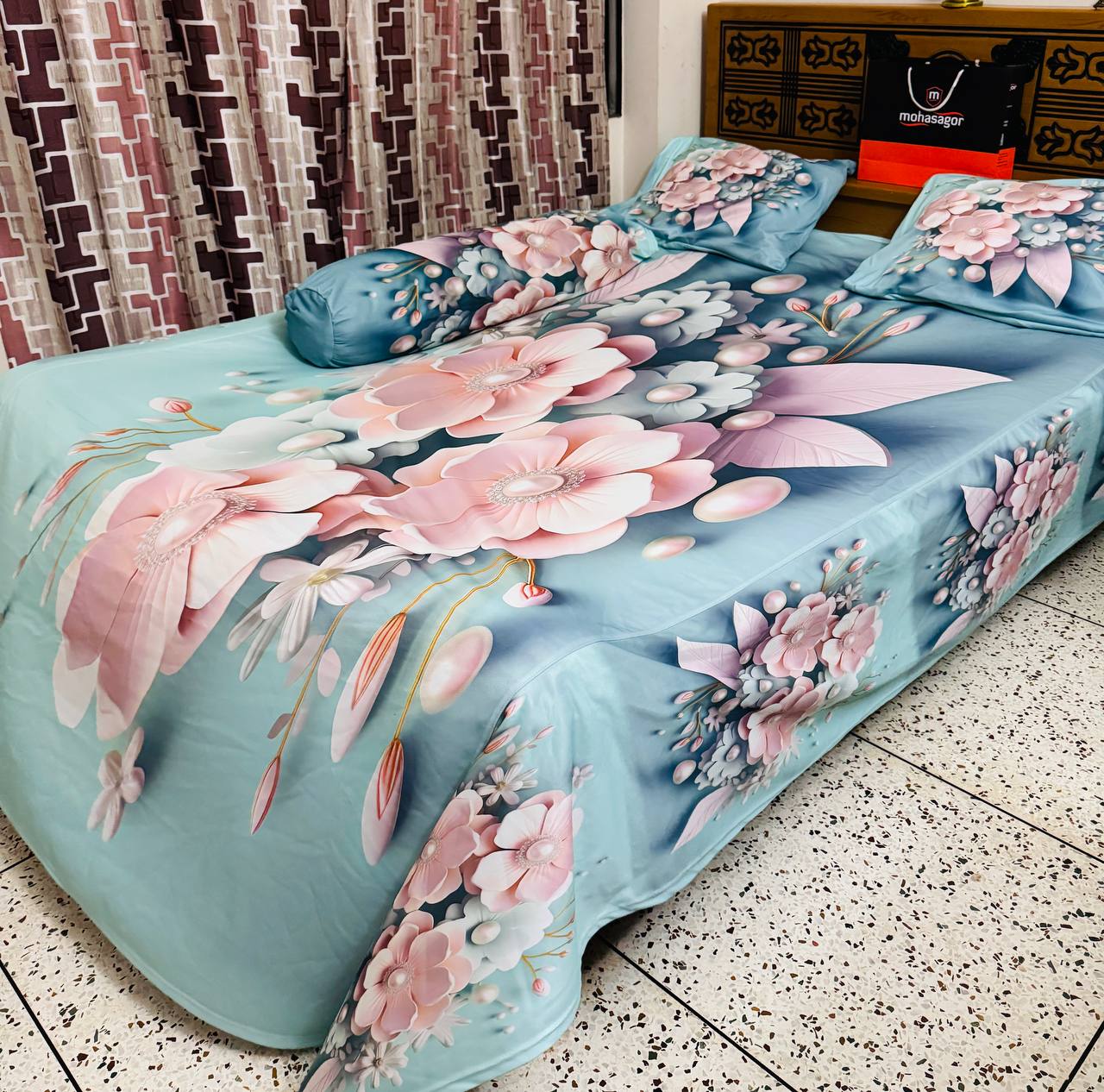 Buy China Premium 3D Design Bed Sheet - MS-970 at Best Price In Bangladesh