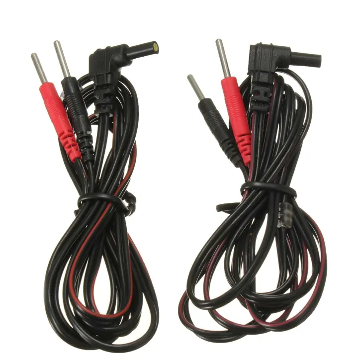 Buy 2Pcs Replacement Electrode Lead Wires Standard Connect Cables Pin 2mm For Tens/Ems Massage Digital Electronic Therapy Machines best price in Bangladesh