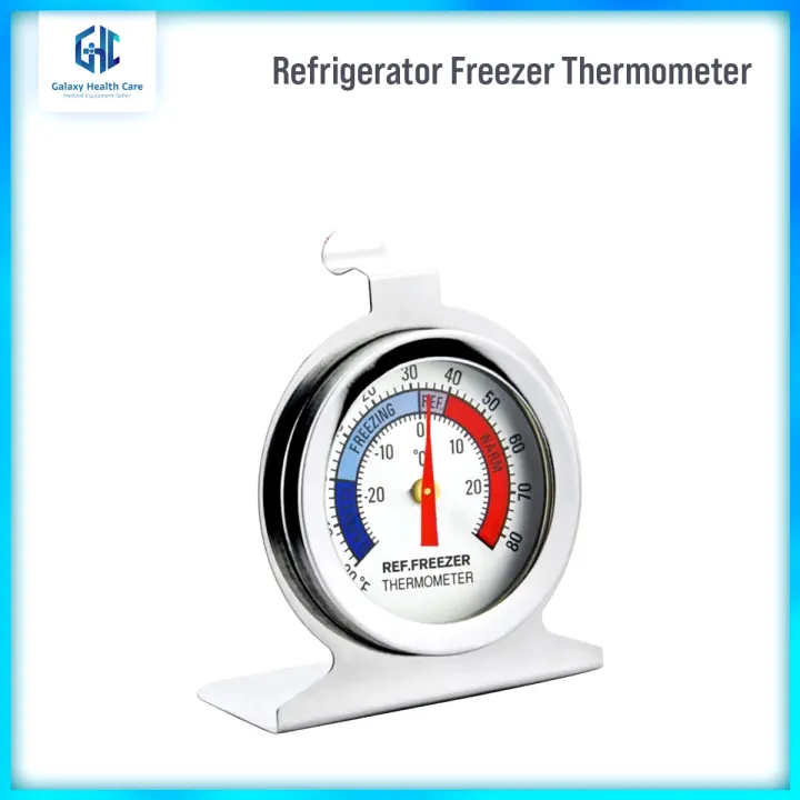  Buy Refrigerator Freezer Thermometer Fridge Refrigeration Temperature Gauge Home Stainless Steel Temp Stand Dial Type -20 to 20°C best price in Bangladesh