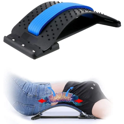 Buy Back Stretching Devices, Beds And Chairs And Vehicles, Multi-Level Lumbar Support Stretcher Spinal, Lower And Upper Muscular Pain (Black/Blue) at best price in Bangladesh